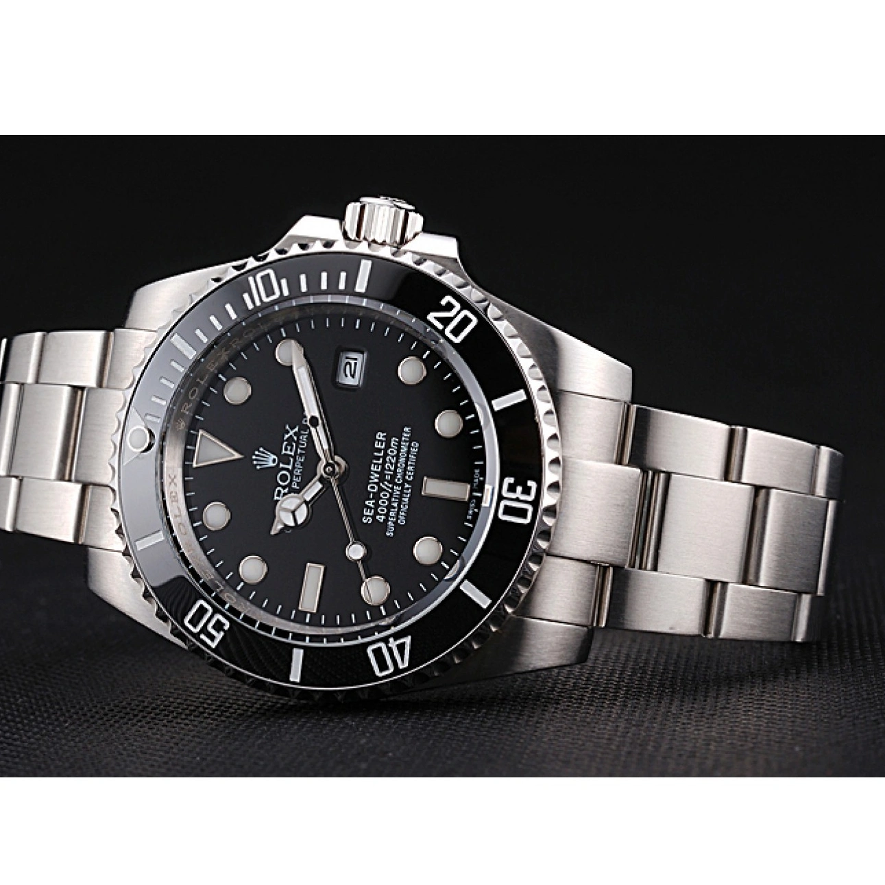 Aaa fake watches Dwellerr Bracelet Rolex Steel Case 622837 Stainless Sky Black Dial And 1013